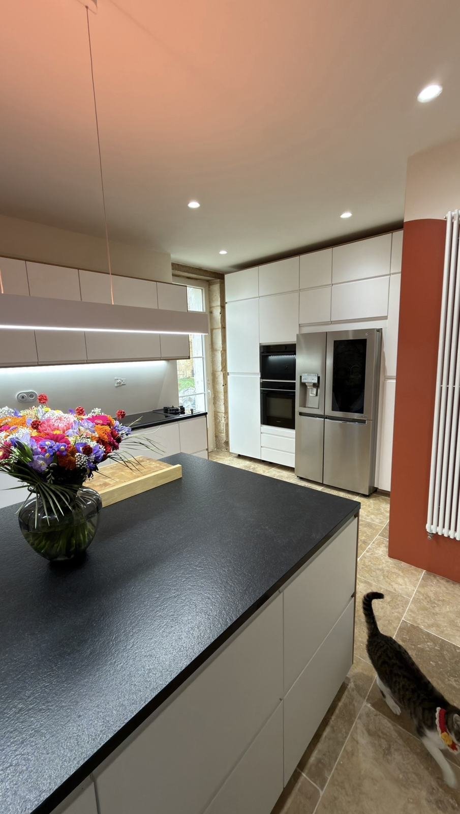 Cuisine rénovée avec installation électrique complète